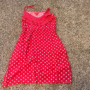Pink polka dot dress